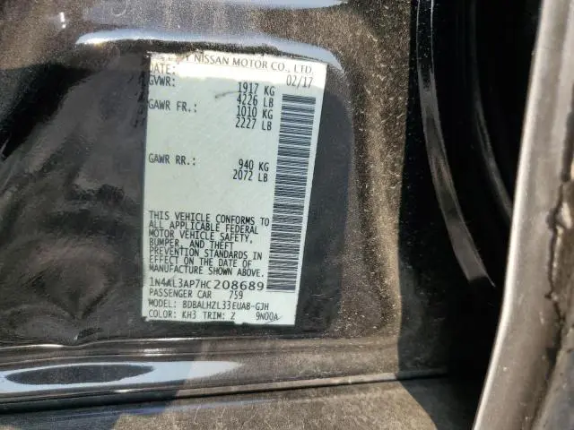 2017 NISSAN ALTIMA 2.5  