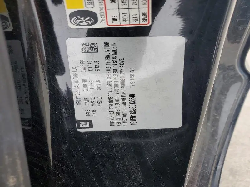 2016 CHEVROLET CAMARO LT  