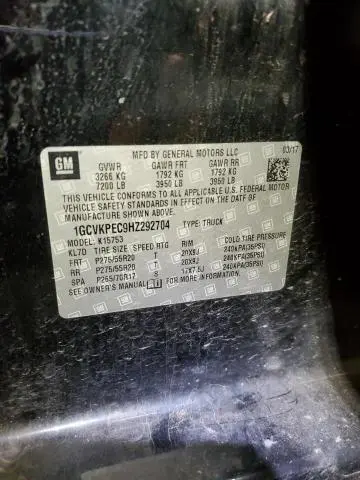 2017 CHEVROLET SILVERADO K1500 CUSTOM  