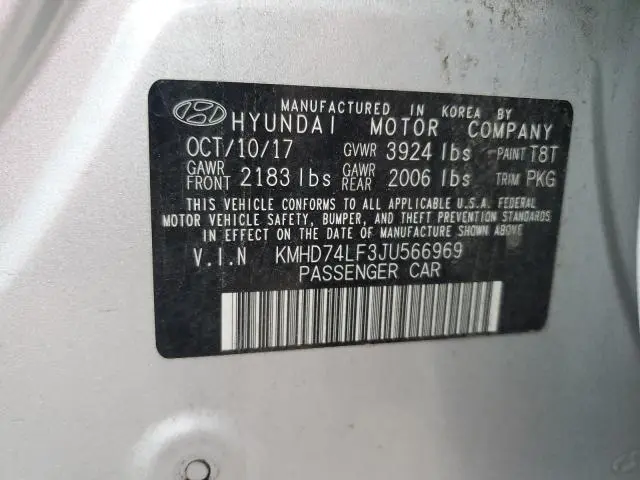 2018 HYUNDAI ELANTRA SE