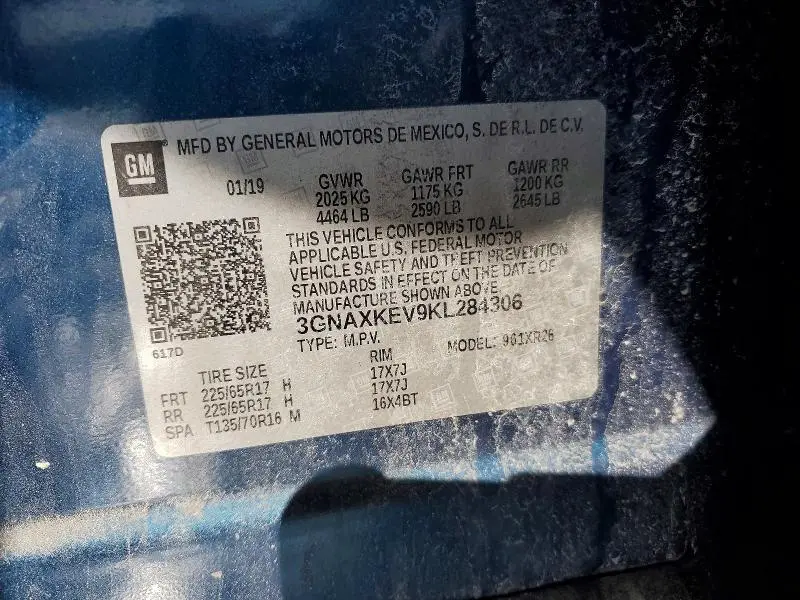 2019 CHEVROLET EQUINOX LT  