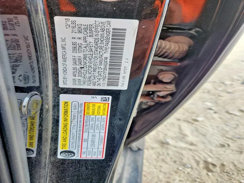 2019 HONDA ACCORD SPORT  