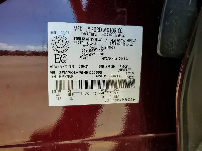 2017 FORD EDGE SPORT  