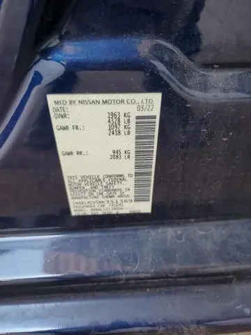 2022 NISSAN ALTIMA SR  