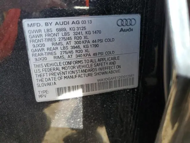 2013 AUDI Q7 PRESTIGE  