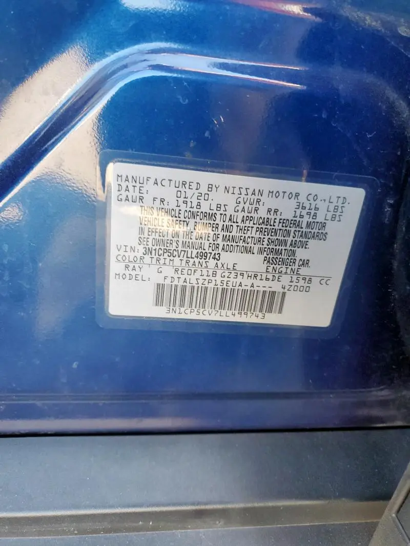 2020 NISSAN KICKS SV
