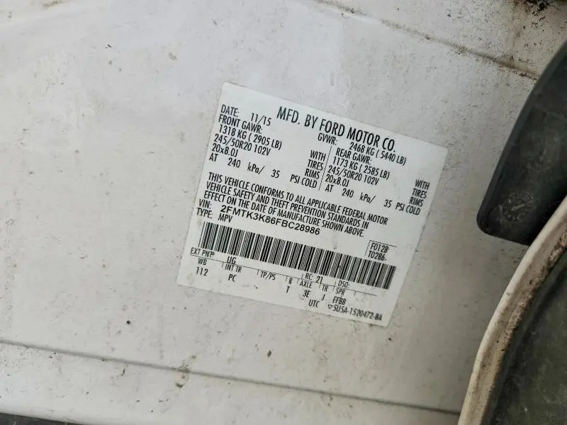 2015 FORD EDGE TITANIUM  