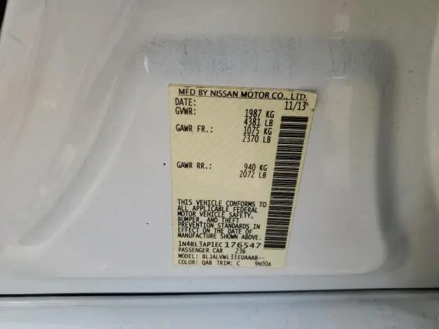 2014 NISSAN ALTIMA 3.5S  