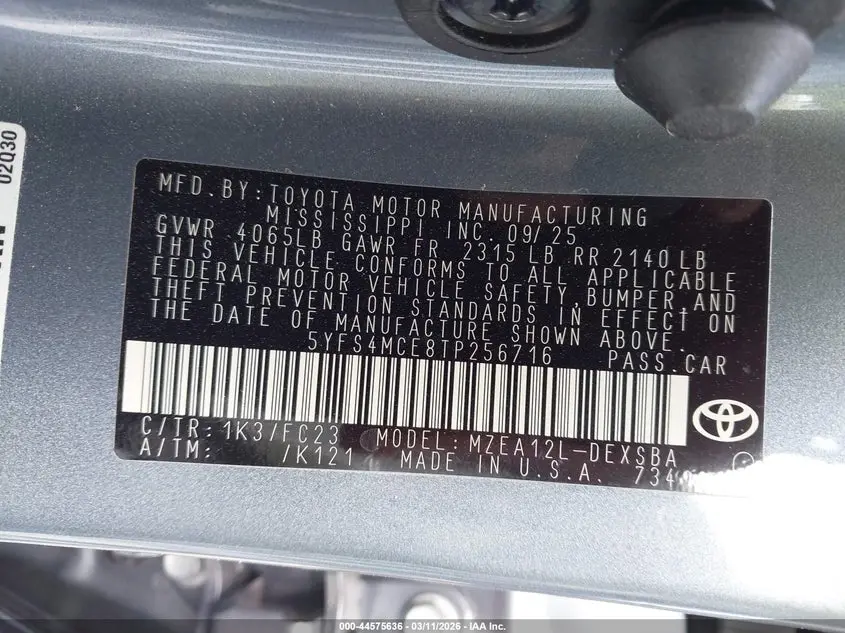 2026 TOYOTA COROLLA SE