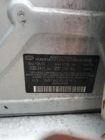 2011 HYUNDAI SONATA SE