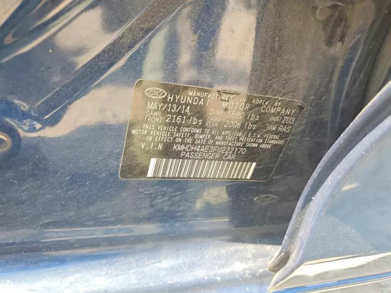 2015 HYUNDAI ELANTRA SE  