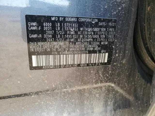 2022 SUBARU ASCENT TOURING