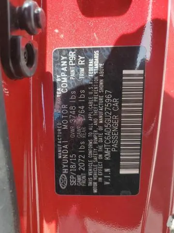2016 HYUNDAI VELOSTER   