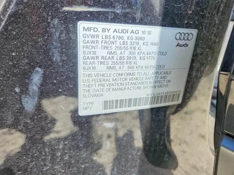 2011 AUDI Q7 PREMIUM PLUS  