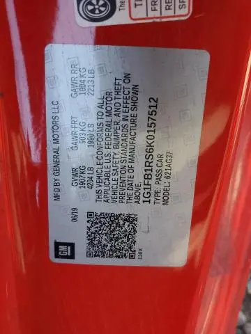 2019 CHEVROLET CAMARO LS  