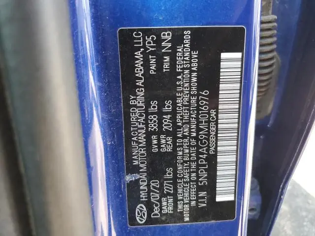 2021 HYUNDAI ELANTRA LIMITED  