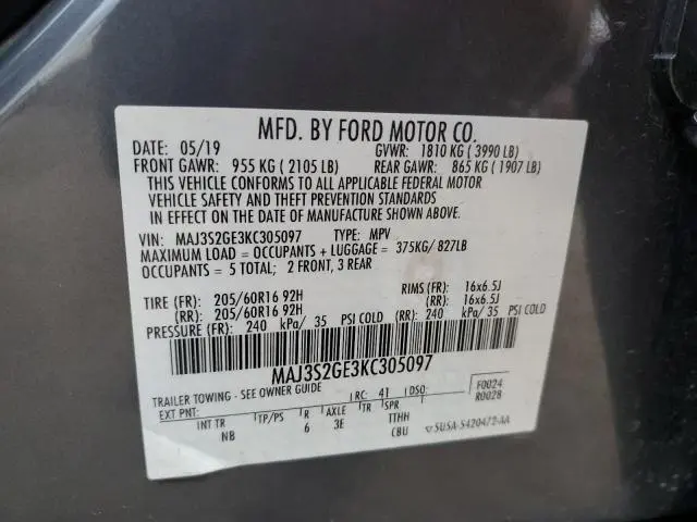 2019 FORD ECOSPORT SE