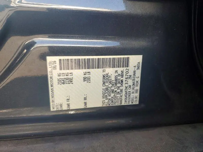 2017 NISSAN MAXIMA 3.5 S  