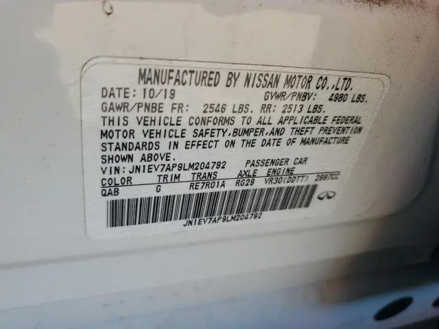 2020 INFINITI Q50 PURE  