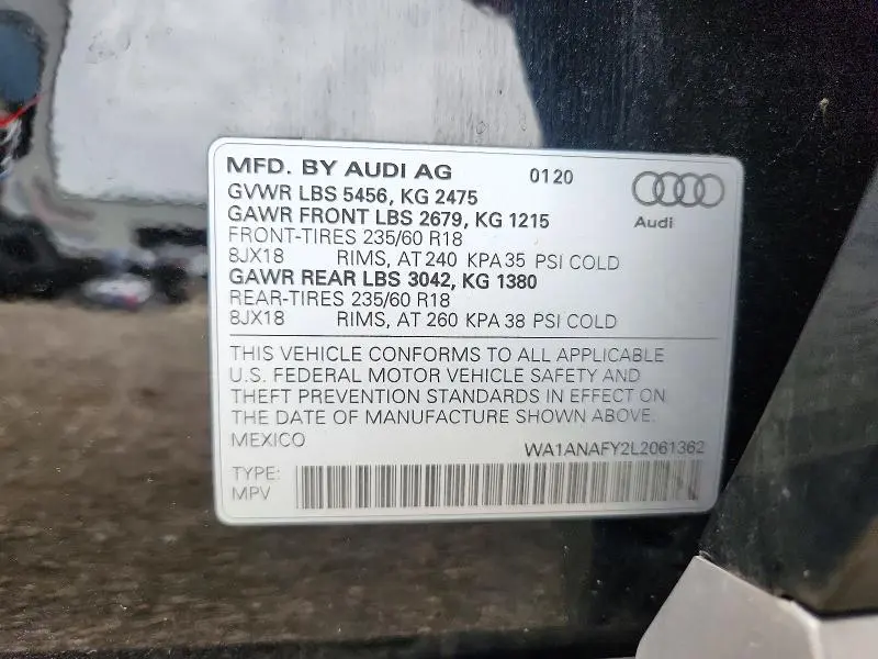 2020 AUDI Q5 PREMIUM  