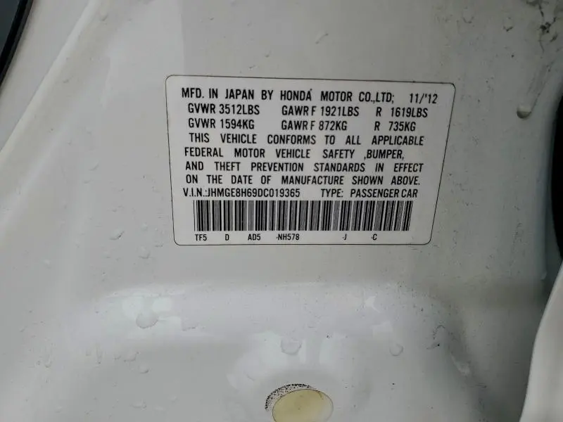 2013 HONDA FIT SPORT  