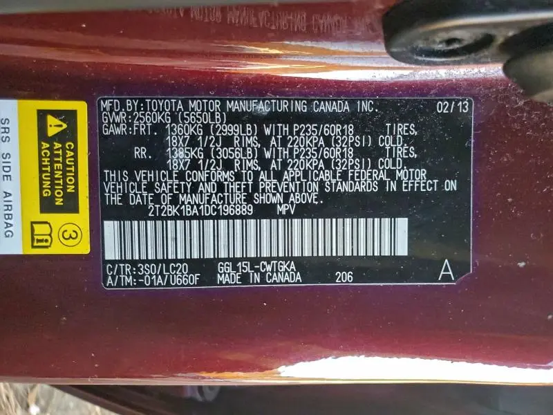 2013 LEXUS RX 350 BASE  