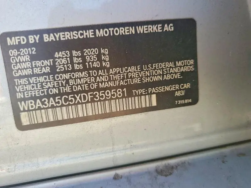 2013 BMW 328 I  