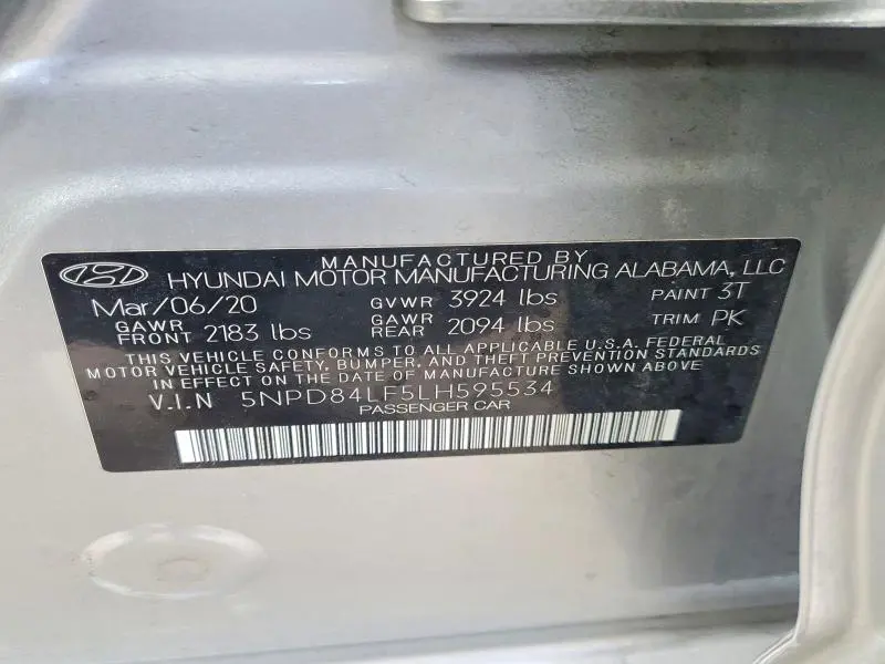 2020 HYUNDAI ELANTRA VALUE EDITION  