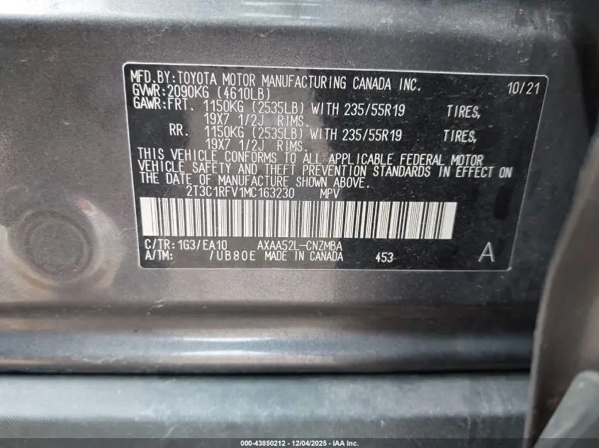 2021 TOYOTA RAV4 XLE PREMIUM