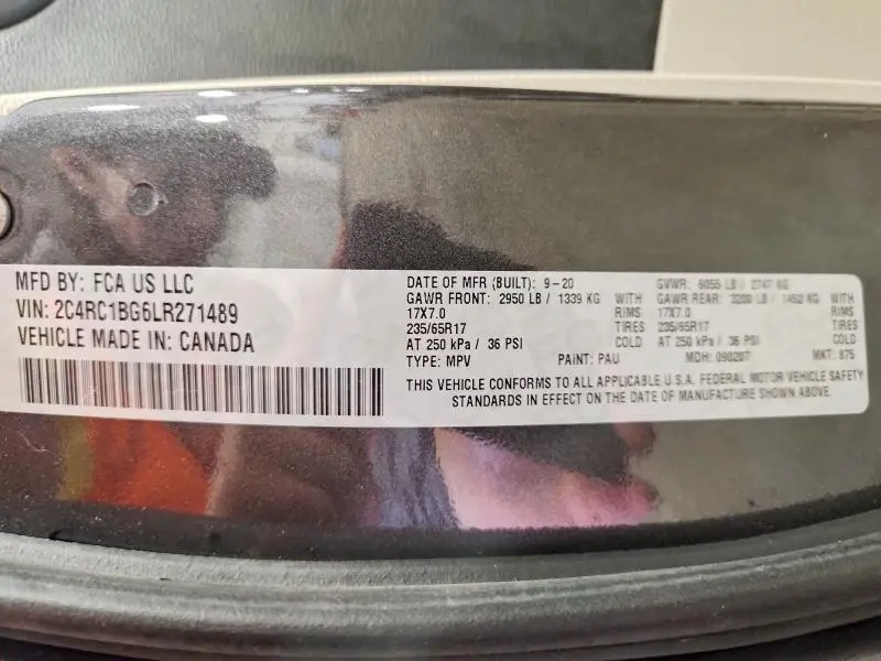 2020 CHRYSLER PACIFICA TOURING L  