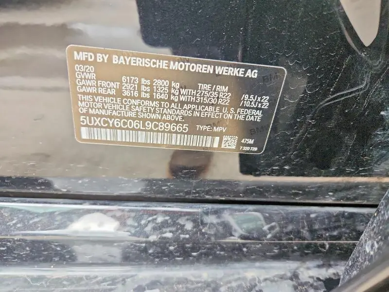 2020 BMW X6 XDRIVE40I  