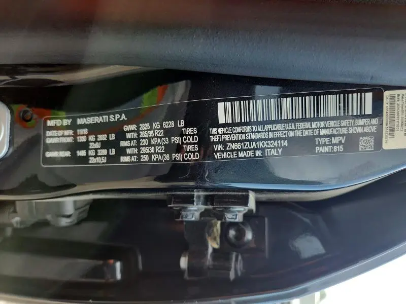 2019 MASERATI LEVANTE GTS  
