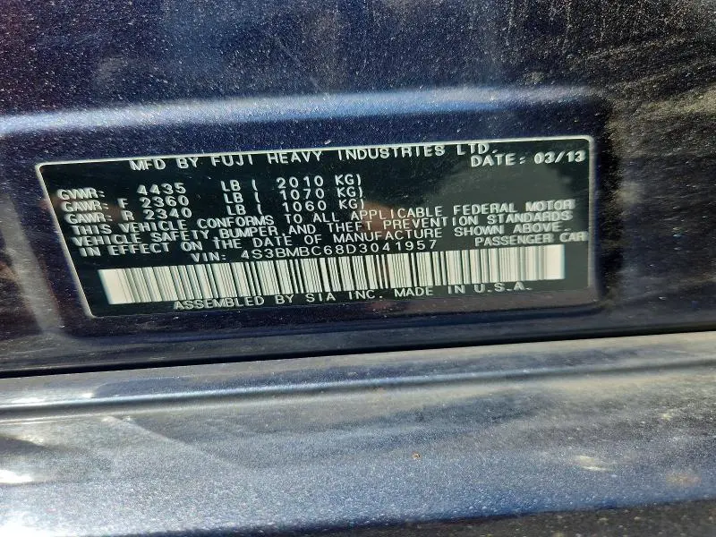 2013 SUBARU LEGACY 2.5I PREMIUM  