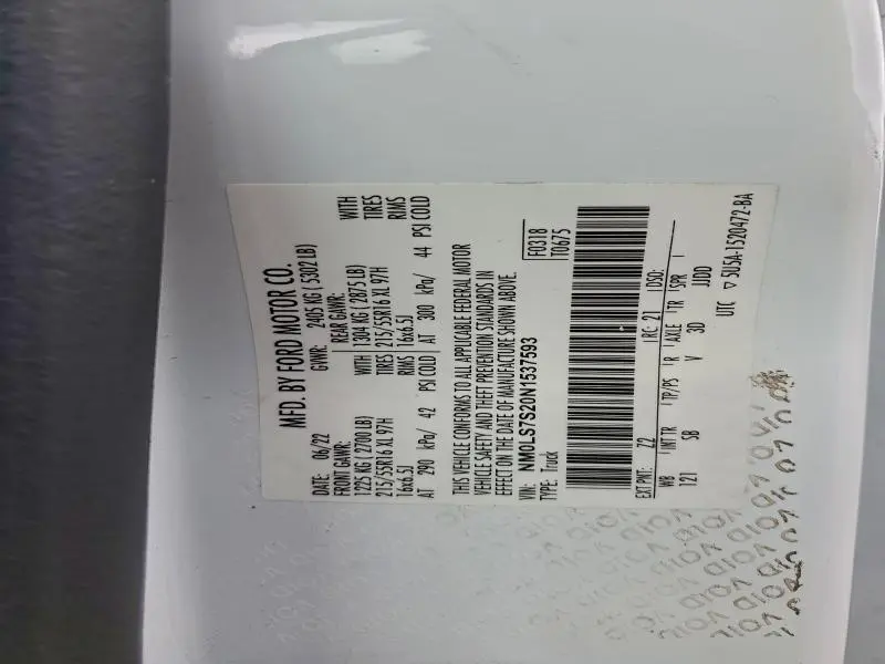 2022 FORD TRANSIT CONNECT XL  