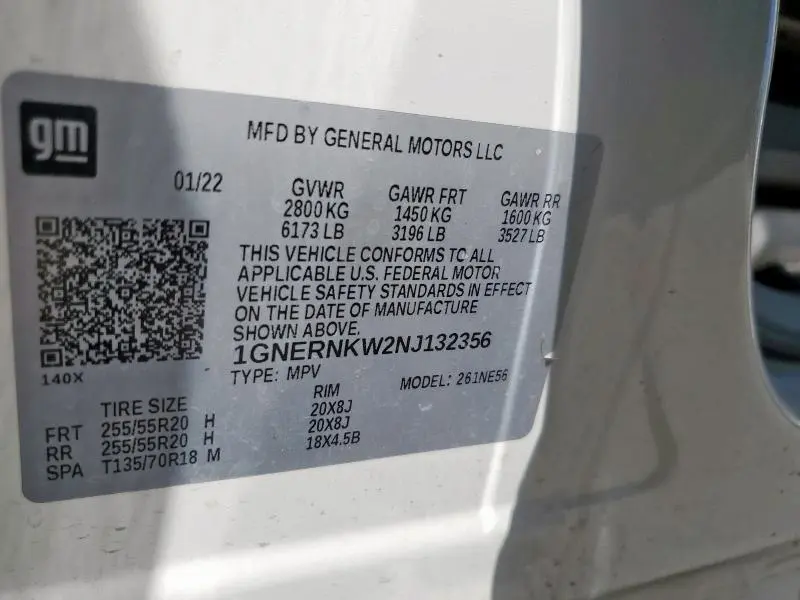 2022 CHEVROLET TRAVERSE HIGH COUNTRY  