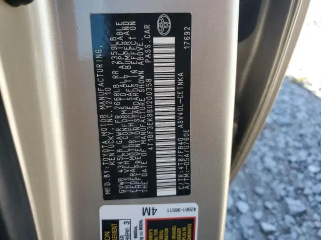 2011 TOYOTA CAMRY BASE  