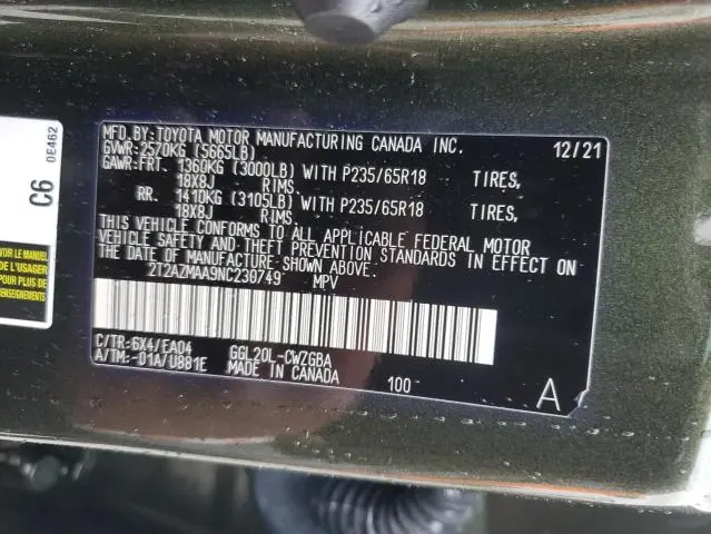 2022 LEXUS RX 350 BASE  