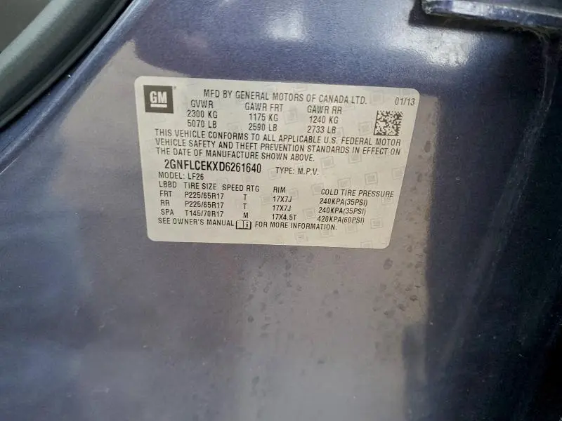 2013 CHEVROLET EQUINOX LS  