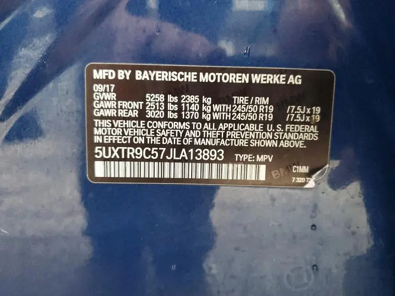 2018 BMW X3 XDRIVE30I  