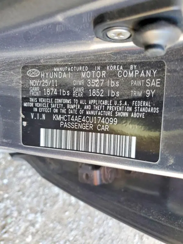 2012 HYUNDAI ACCENT GLS  