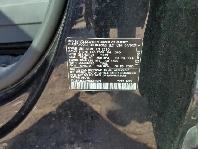 2021 VOLKSWAGEN ATLAS SEL  