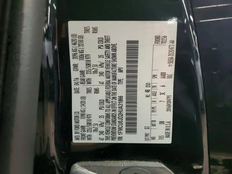 2017 FORD ESCAPE TITANIUM  