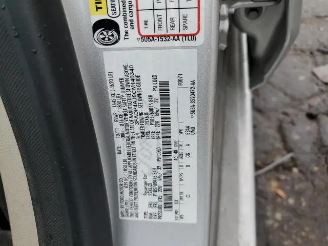 2012 FORD FIESTA S  