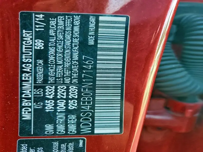 2015 MERCEDES-BENZ CLA 250  