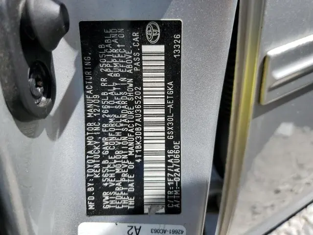 2010 TOYOTA AVALON XL  