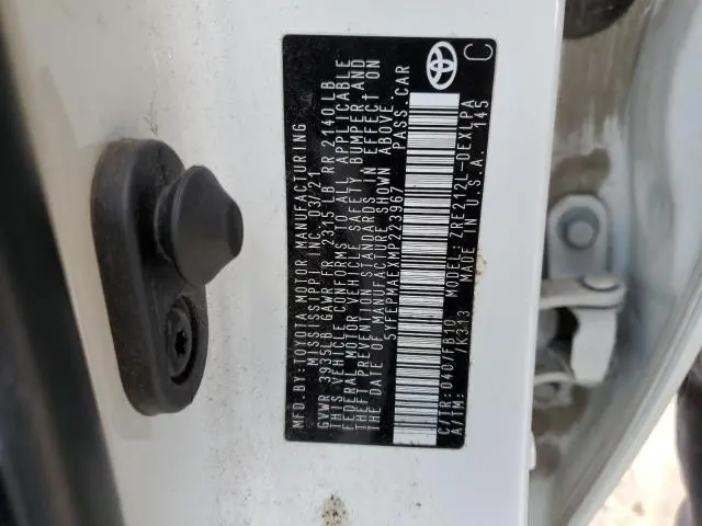 2021 TOYOTA COROLLA LE