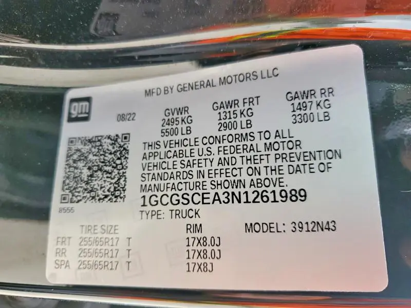 2022 CHEVROLET COLORADO LT  
