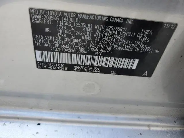 2012 TOYOTA RAV4 