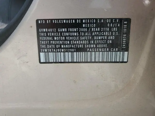 2014 VOLKSWAGEN JETTA BASE  
