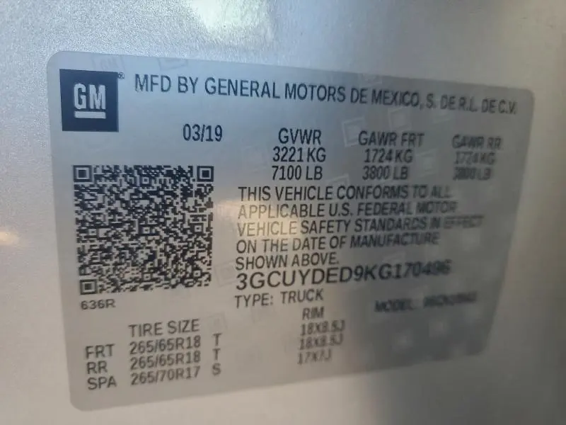 2019 CHEVROLET SILVERADO K1500 LT  